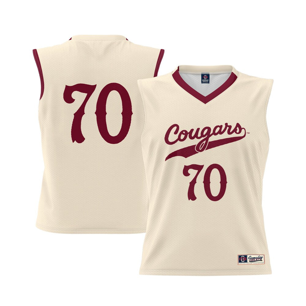 Gameday Greats 70 Cream Charleston Cougars Lightweight Basketball Jersey - retro stitched basketball jersey for Gameday Greats fans