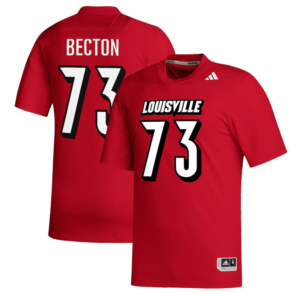 Mekhi Becton Red Louisville Cardinals Replica Football Alumni Jersey - retro stitched football jersey for Mekhi Becton fans
