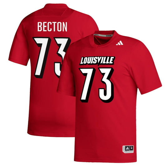 Mekhi Becton Red Louisville Cardinals Replica Football Alumni Jersey - retro stitched football jersey for Mekhi Becton fans