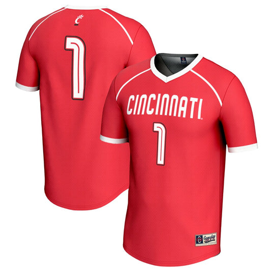 Gameday Greats 1 Red Cincinnati Bearcats Lightweight Lacrosse Fashion Jersey - retro stitched jersey jersey for Gameday Greats fans