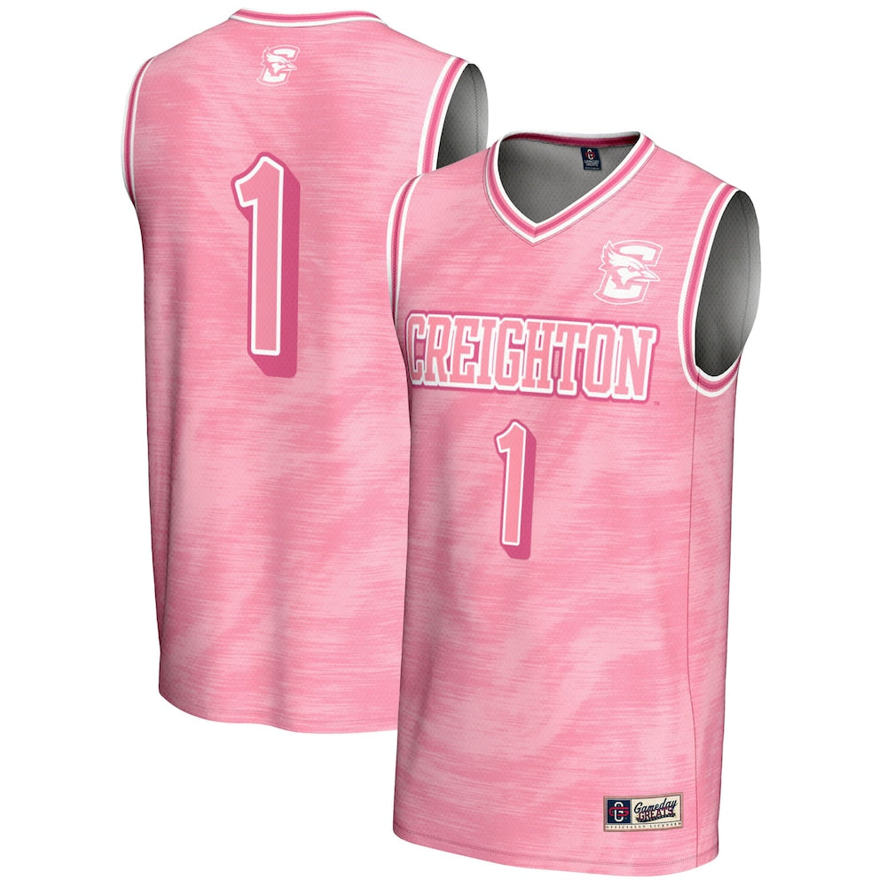 Gameday Greats 1 Pink Creighton Bluejays Lightweight Basketball Jersey - retro stitched basketball jersey for Gameday Greats fans