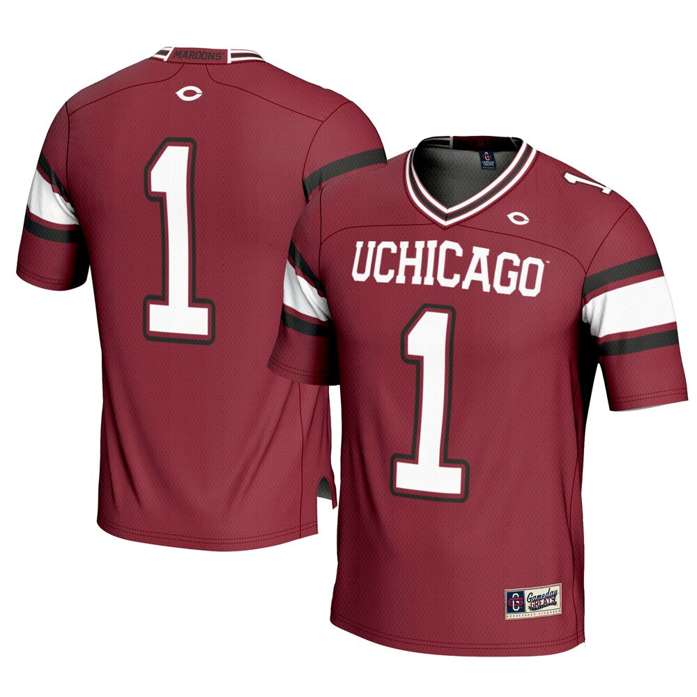 Gameday Greats 1 Maroon Uchicago Maroons Football Jersey - retro stitched football jersey for Gameday Greats fans