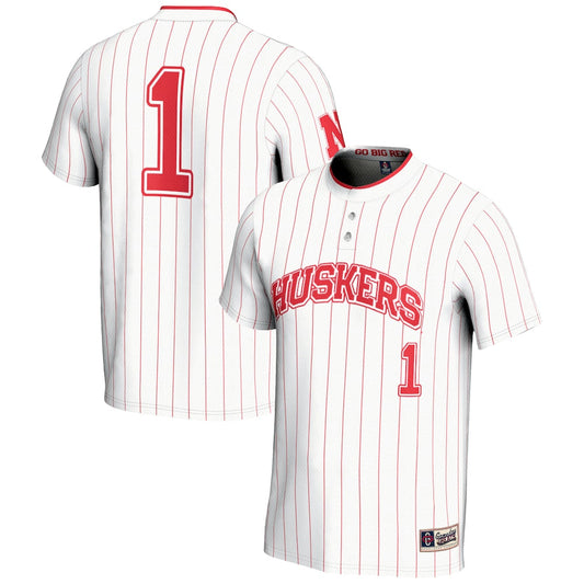 Gameday Greats 1 White Nebraska Huskers Lightweight Softball Jersey - retro stitched jersey jersey for Gameday Greats fans