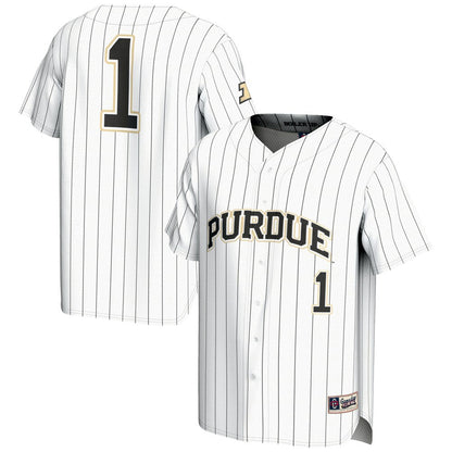 Gameday Greats 1 White Purdue Boilermakers Lightweight Baseball Jersey - retro stitched baseball jersey for Gameday Greats fans