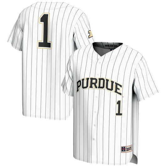 Gameday Greats 1 White Purdue Boilermakers Lightweight Baseball Jersey - retro stitched baseball jersey for Gameday Greats fans