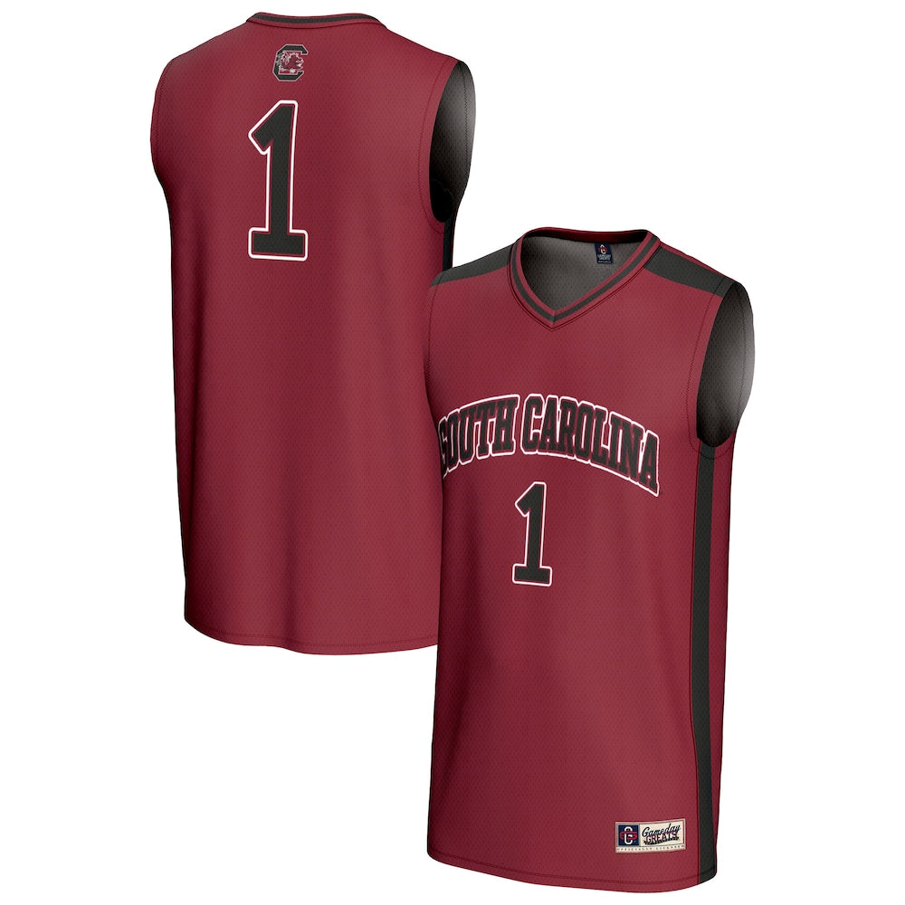 Gameday Greats 1 Garnet South Carolina Gamecocks Lightweight Collegiate Basketball Fashion Jersey - retro stitched basketball jersey for Gameday Greats fans