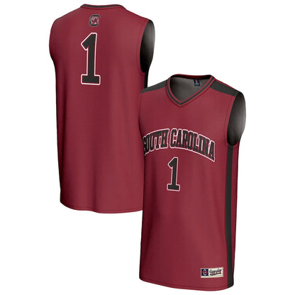 Gameday Greats 1 Garnet South Carolina Gamecocks Lightweight Collegiate Basketball Fashion Jersey - retro stitched basketball jersey for Gameday Greats fans