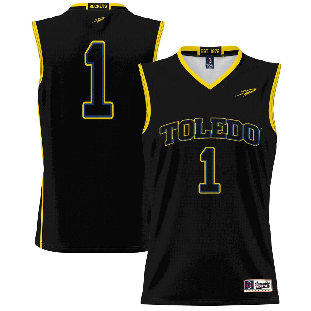 Gameday Greats 1 Black Toledo Rockets Lightweight Basketball Jersey - retro stitched basketball jersey for Gameday Greats fans