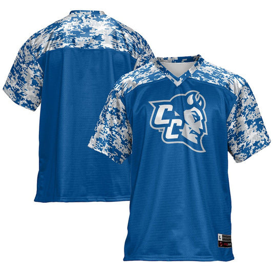 Gameday Greats Royal Central Connecticut State Blue Devils Football Jersey - retro stitched football jersey for Gameday Greats fans