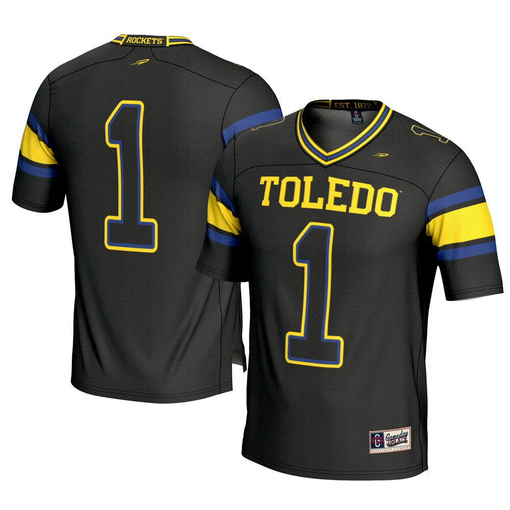 Gameday Greats 1 Black Toledo Rockets Football Jersey - retro stitched football jersey for Gameday Greats fans