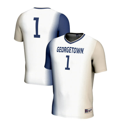 Gameday Greats 1 White Georgetown Hoyas Lightweight Soccer Jersey - retro stitched jersey jersey for Gameday Greats fans