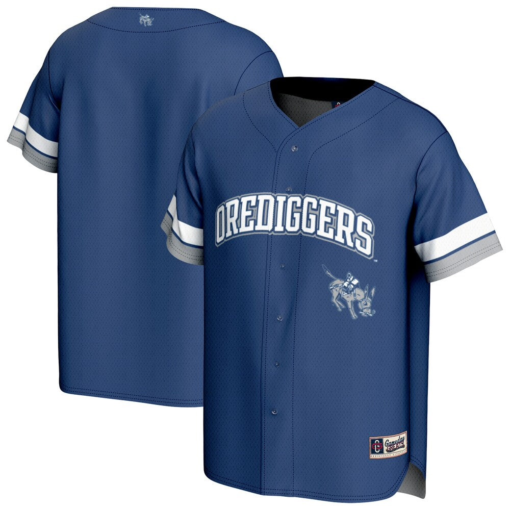 Gameday Greats Blue Colorado School Of Mines Orediggers Spirit Baseball Jersey - retro stitched baseball jersey for Gameday Greats fans