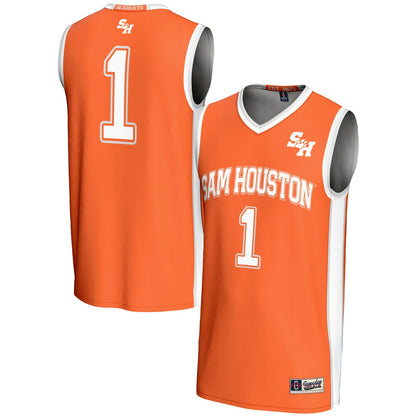 Gameday Greats Orange 1 Sam Houston State Bearkats Replica Lightweight Basketball Jersey - retro stitched basketball jersey for Gameday Greats fans