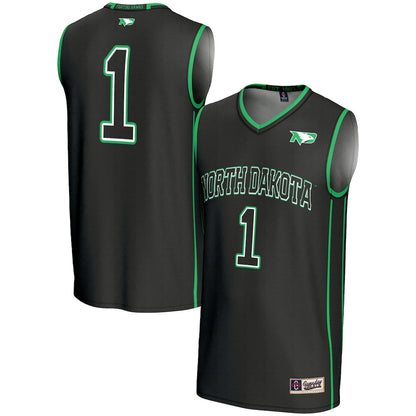 Gameday Greats 1 Black North Dakota Lightweight Basketball Fashion Jersey - retro stitched basketball jersey for Gameday Greats fans