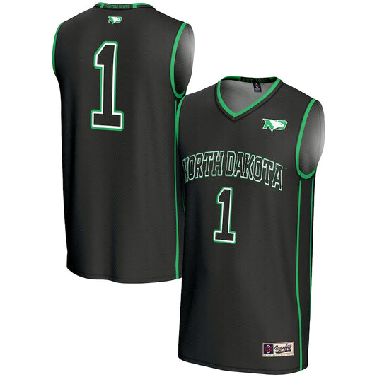 Gameday Greats 1 Black North Dakota Lightweight Basketball Fashion Jersey - retro stitched basketball jersey for Gameday Greats fans