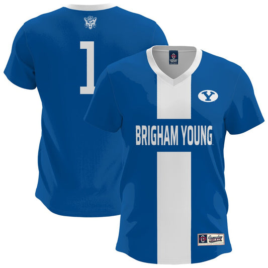 Gameday Greats Royal Byu Cougars Lightweight Soccer Fashion Jersey - retro stitched jersey jersey for Gameday Greats fans