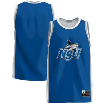 Gameday Greats Blue Nova Southeastern Sharks Lightweight Basketball Jersey - retro stitched basketball jersey for Gameday Greats fans
