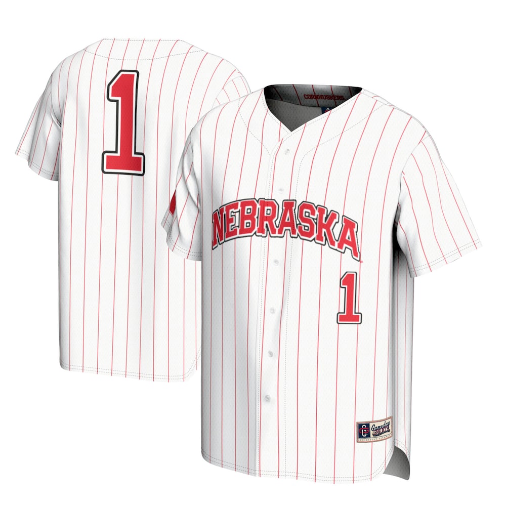 Gameday Greats 1 White Nebraska Huskers Lightweight Baseball Jersey - retro stitched baseball jersey for Gameday Greats fans