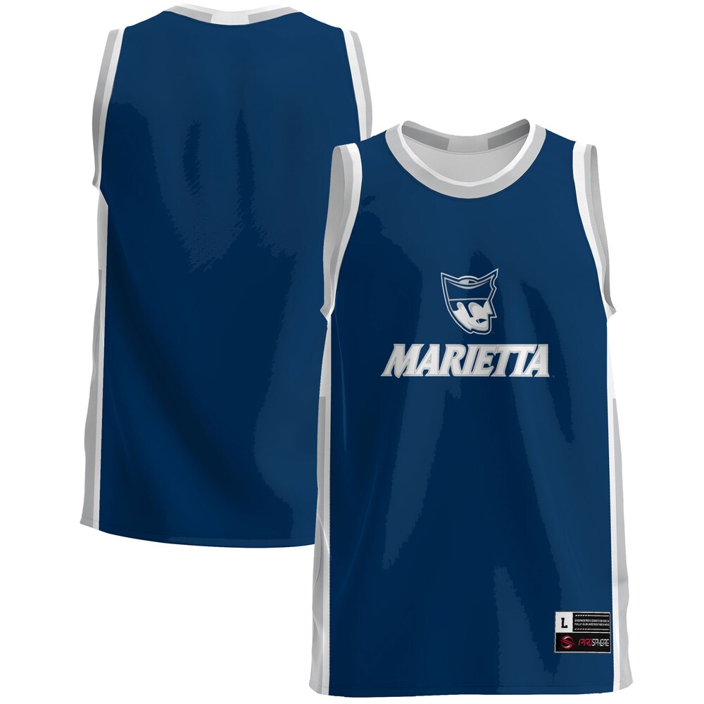 Gameday Greats Navy Marietta College Pioneers Lightweight Basketball Jersey - retro stitched basketball jersey for Gameday Greats fans