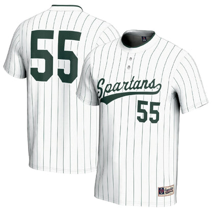 Gameday Greats 1 White Michigan State Spartans Lightweight Softball Fashion Jersey - retro stitched jersey jersey for Gameday Greats fans
