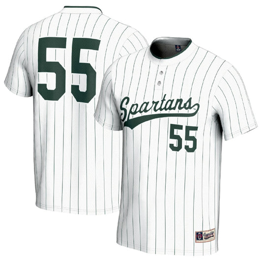Gameday Greats 1 White Michigan State Spartans Lightweight Softball Fashion Jersey - retro stitched jersey jersey for Gameday Greats fans