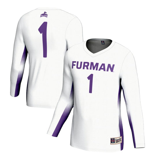 Gameday Greats 1 White Furman Paladins Lightweight Volleyball Jersey - retro stitched jersey jersey for Gameday Greats fans