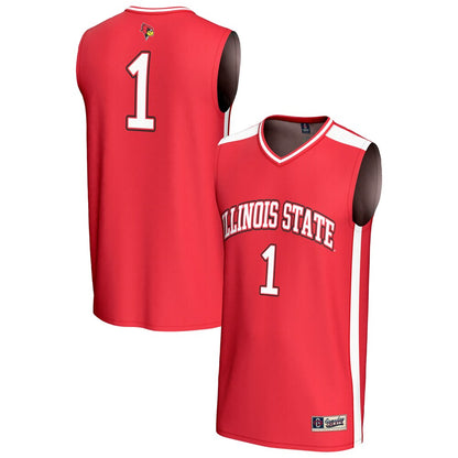 Gameday Greats 1 Red Illinois State Redbirds Lightweight Collegiate Basketball Fashion Jersey - retro stitched basketball jersey for Gameday Greats fans