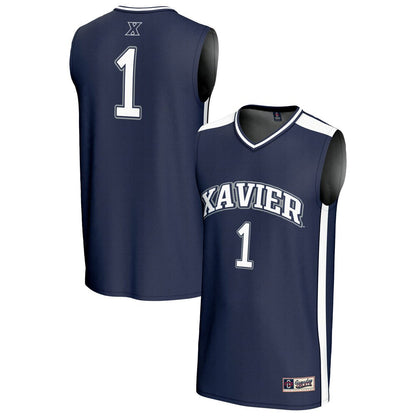 Gameday Greats 1 Navy Xavier Musketeers Lightweight Basketball Fashion Jersey - retro stitched basketball jersey for Gameday Greats fans