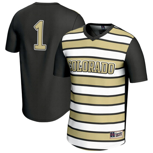 Gameday Greats 1 Black Colorado Buffaloes Lightweight Soccer Fashion Jersey - retro stitched jersey jersey for Gameday Greats fans