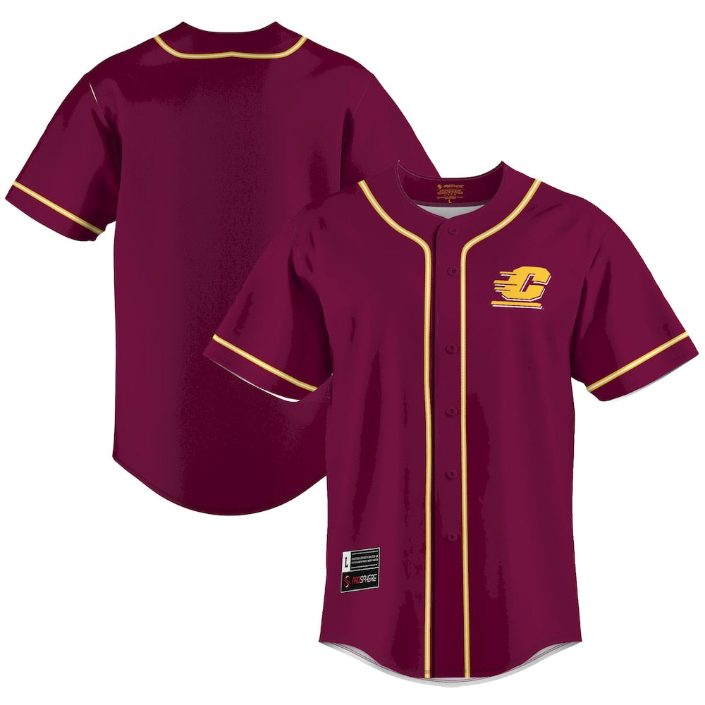 Gameday Greats Maroon Central Michigan Chippewas Lightweight Baseball Jersey - retro stitched baseball jersey for Gameday Greats fans