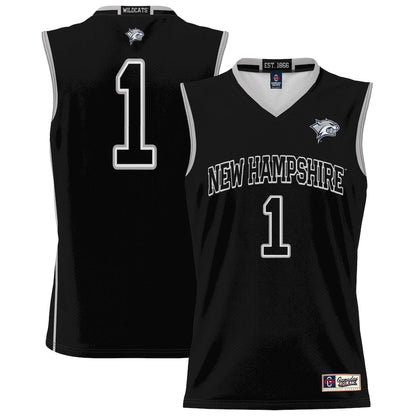 Gameday Greats 1 Black New Hampshire Wildcats Lightweight Basketball Jersey - retro stitched basketball jersey for Gameday Greats fans