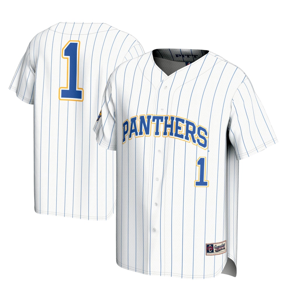 Gameday Greats 1 White Pitt Panthers Lightweight Baseball Jersey - retro stitched baseball jersey for Gameday Greats fans