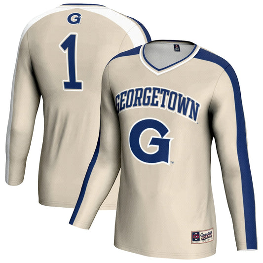Gameday Greats Gray Georgetown Hoyas 1 Lightweight Volleyball Fashion Jersey - retro stitched jersey jersey for Gameday Greats fans
