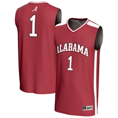 Gameday Greats 1 Crimson Alabama Crimson Tide Lightweight Basketball Fashion Jersey - retro stitched basketball jersey for Gameday Greats fans