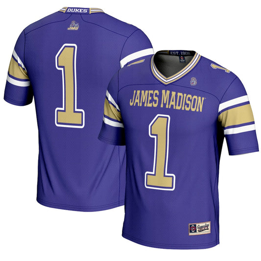 Gameday Greats 1 Purple James Madison Dukes Endzone Football Jersey - retro stitched football jersey for Gameday Greats fans