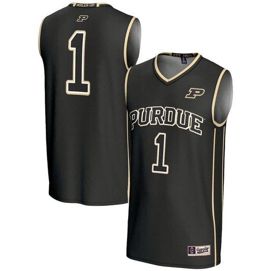 Male Gameday Greats 1 Black Purdue Boilermakers Lightweight Basketball Jersey - retro stitched basketball jersey for Male Gameday fans