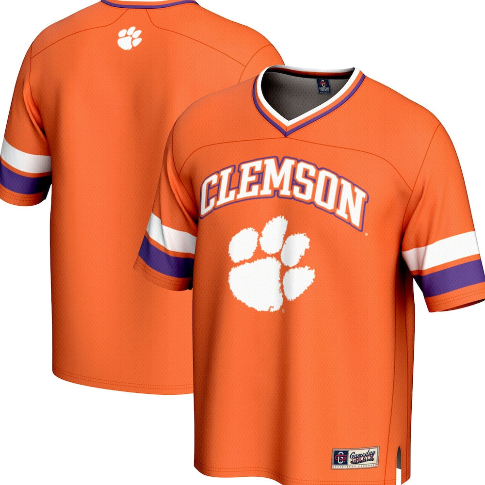 Gameday Greats Orange Clemson Tigers Spirit Football Jersey - retro stitched football jersey for Gameday Greats fans