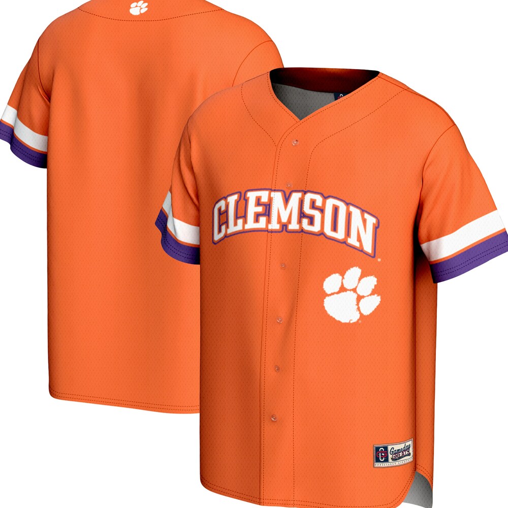 Gameday Greats Orange Clemson Tigers Spirit Baseball Jersey - retro stitched baseball jersey for Gameday Greats fans