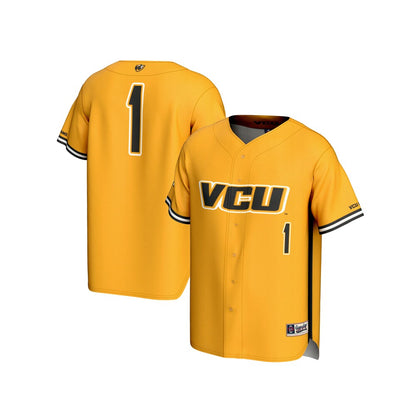 Gameday Greats Gold 1 Vcu Rams Lightweight Baseball Fashion Jersey - retro stitched baseball jersey for Gameday Greats fans