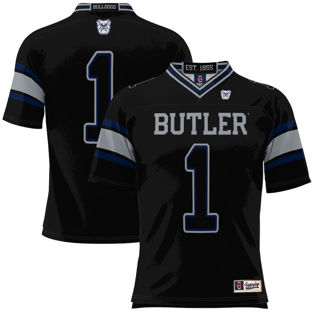 Gameday Greats 1 Black Butler Bulldogs Football Jersey - retro stitched football jersey for Gameday Greats fans