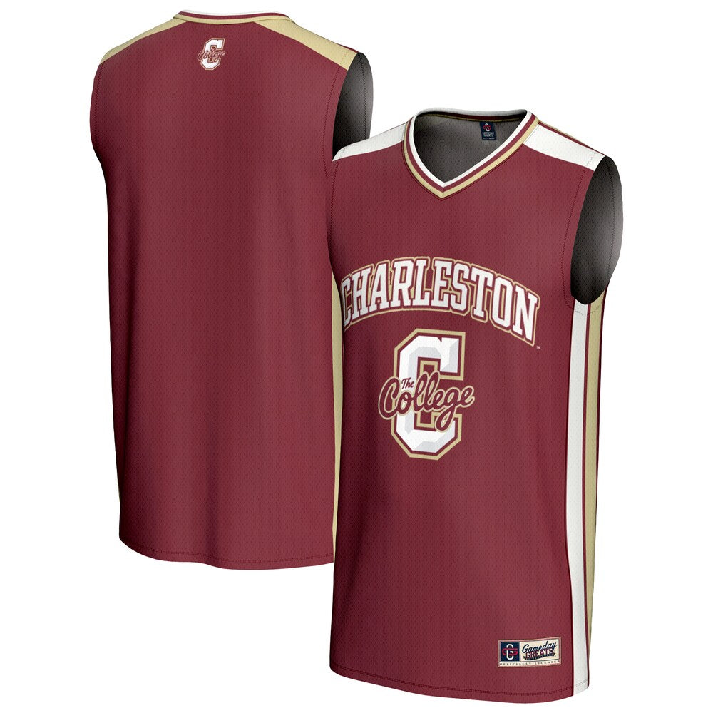Gameday Greats Maroon Charleston Cougars Spirit Basketball Jersey - retro stitched basketball jersey for Gameday Greats fans