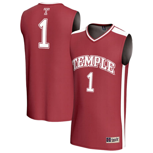 Gameday Greats 1 Cherry Temple Owls Lightweight Basketball Jersey - retro stitched basketball jersey for Gameday Greats fans