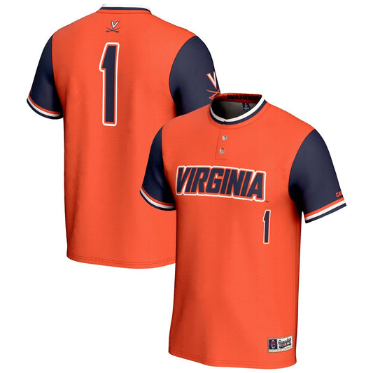 Gameday Greats 1 Orange Virginia Cavaliers Lightweight Softball Jersey - retro stitched jersey jersey for Gameday Greats fans
