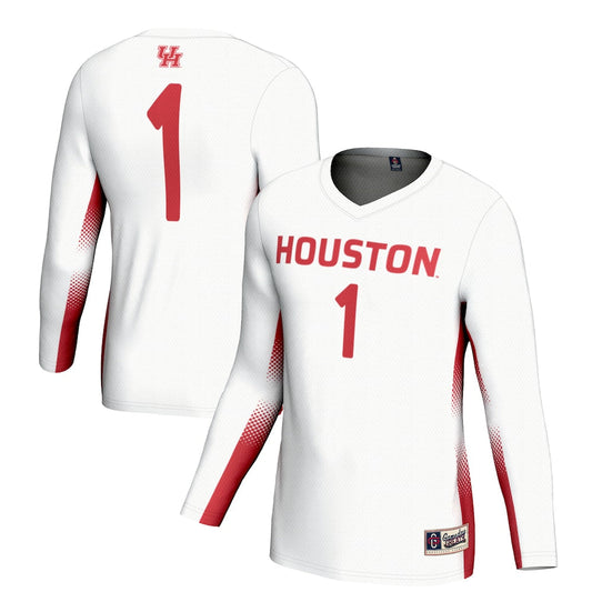 Gameday Greats 1 White Houston Cougars Lightweight Volleyball Jersey - retro stitched jersey jersey for Gameday Greats fans