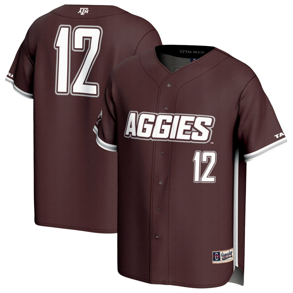 Gameday Greats Maroon Texas Am Aggies Lightweight Baseball Jersey - retro stitched baseball jersey for Gameday Greats fans