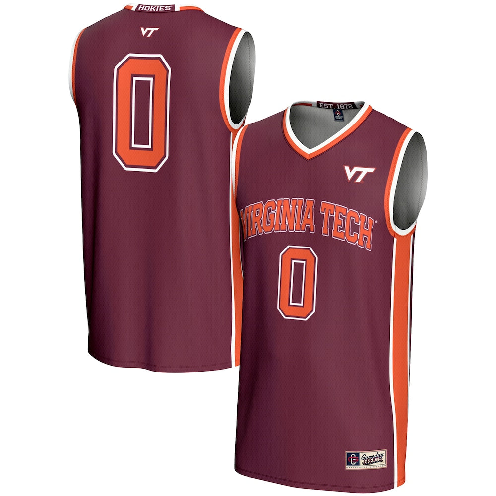 Gameday Greats 0 Maroon Virginia Tech Hokies Lightweight Basketball Jersey - retro stitched basketball jersey for Gameday Greats fans