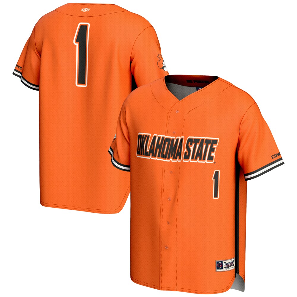 Gameday Greats 1 Orange Oklahoma State Cowboys Lightweight Baseball Fashion Jersey - retro stitched baseball jersey for Gameday Greats fans