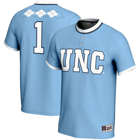 Gameday Greats Carolina Blue 1 North Carolina Tar Heels Lightweight Softball Jersey - retro stitched jersey jersey for Gameday Greats fans