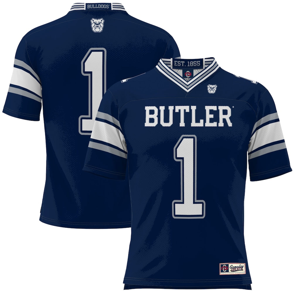 Gameday Greats 1 Navy Butler Bulldogs Football Jersey - retro stitched football jersey for Gameday Greats fans