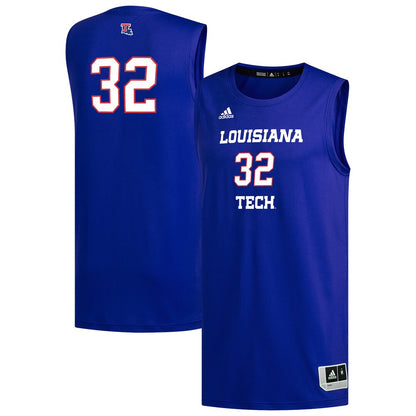 1 Royal Louisiana Tech Bulldogs Replica Basketball Jersey - retro stitched basketball jersey for 1 Royal fans